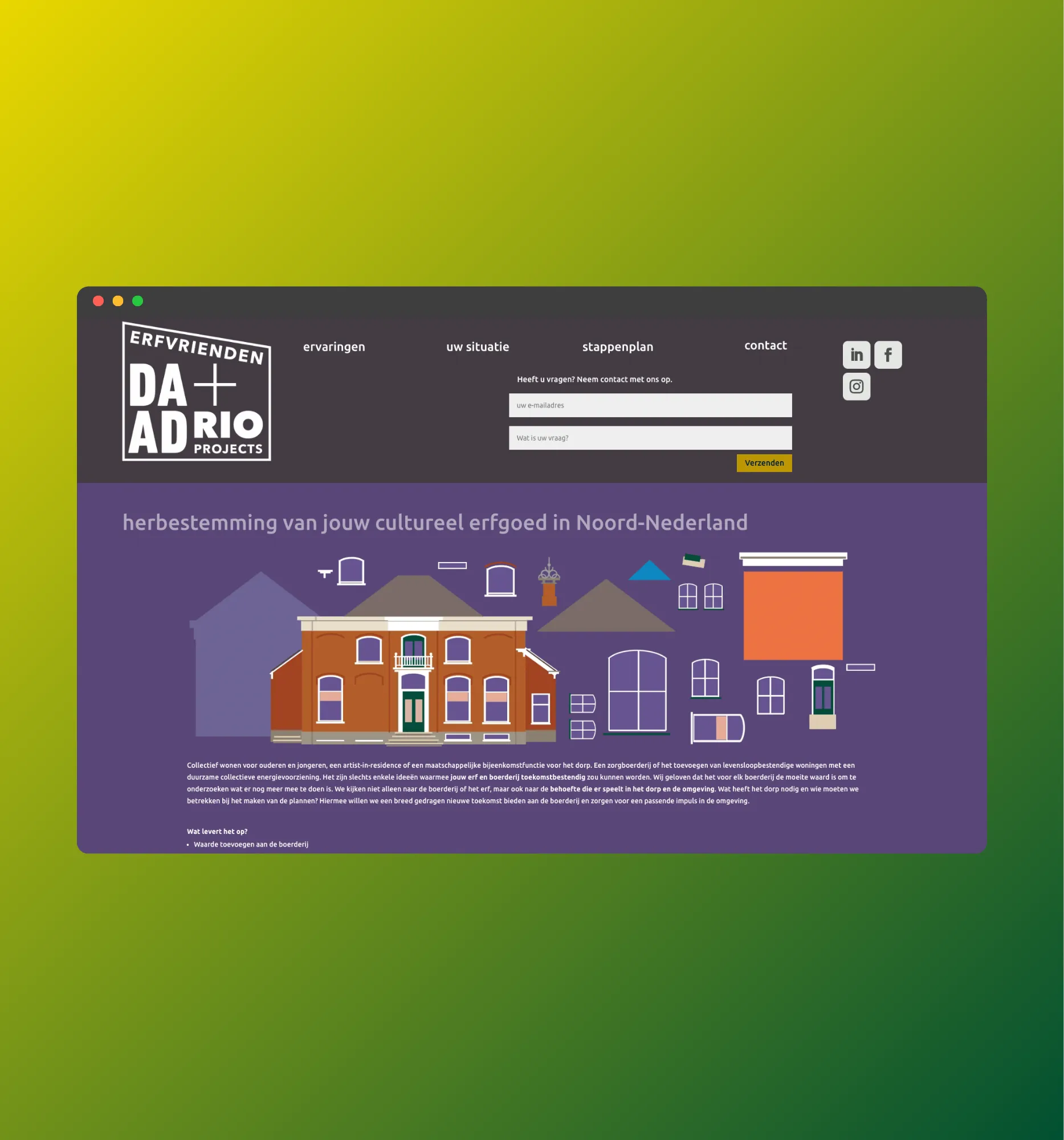 Erfvrienden van een creatief pamflet tot een functionele onepager