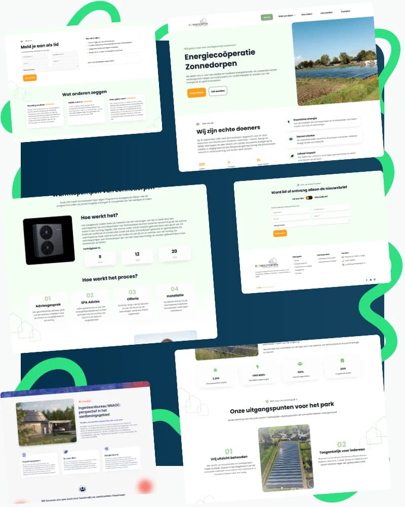 Een energieke website voor energiecoöperatie Zonnedorpen