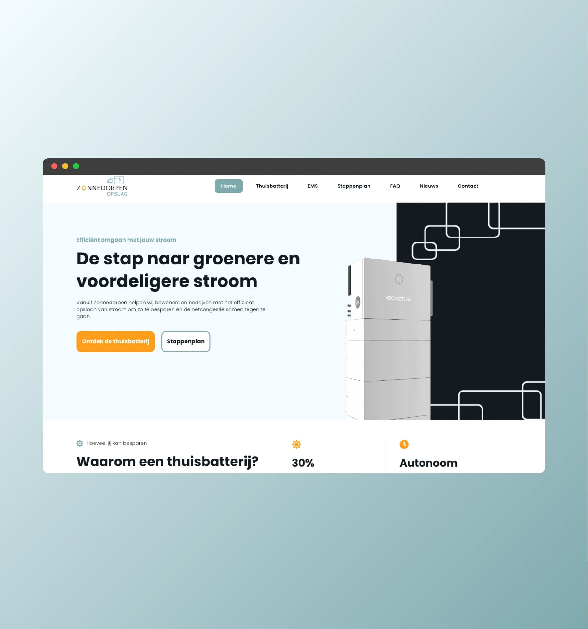 Energieopslag toegankelijk gemaakt voor Zonnedorpen