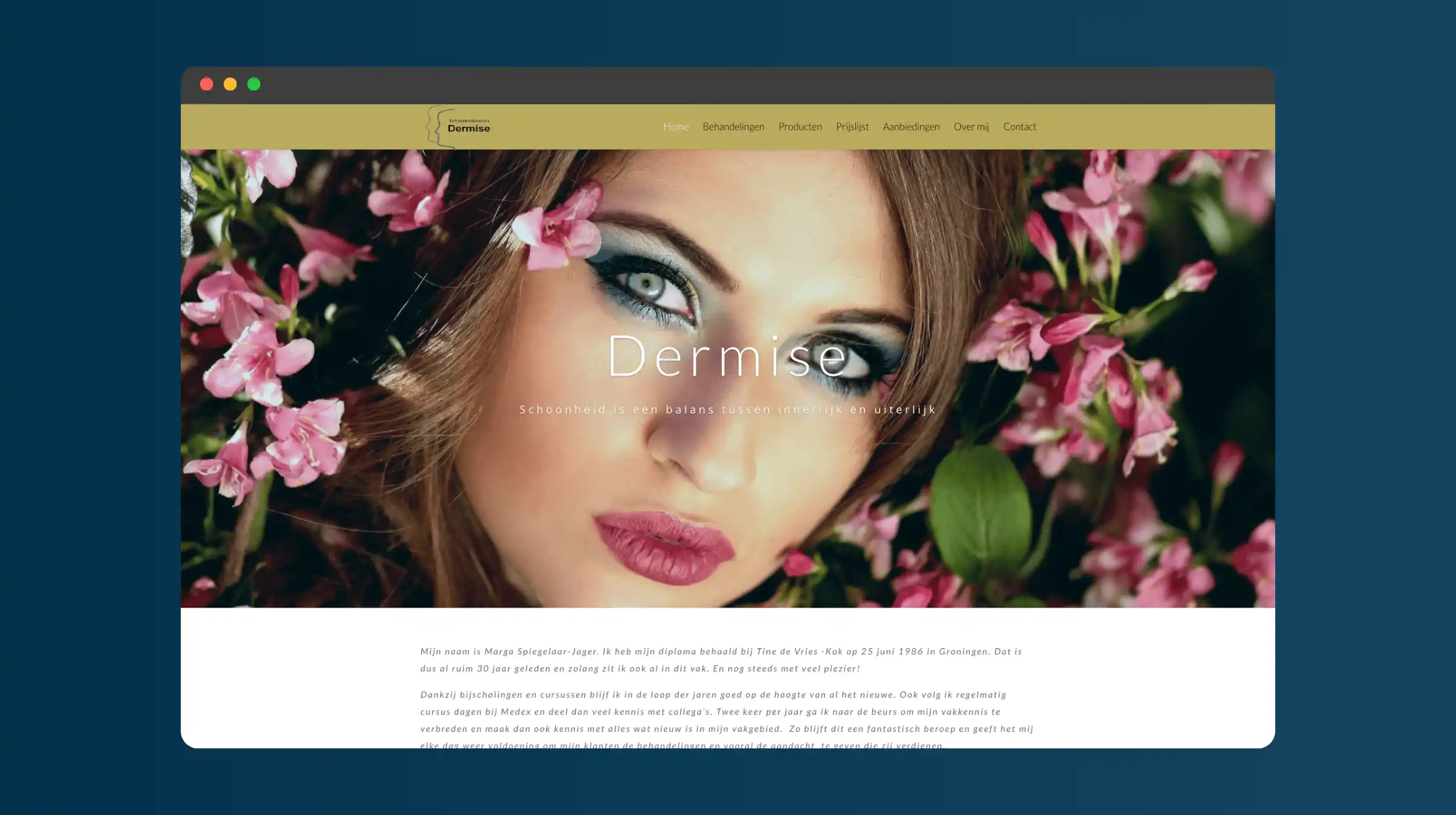 Redesign van Dermise's online aanwezigheid