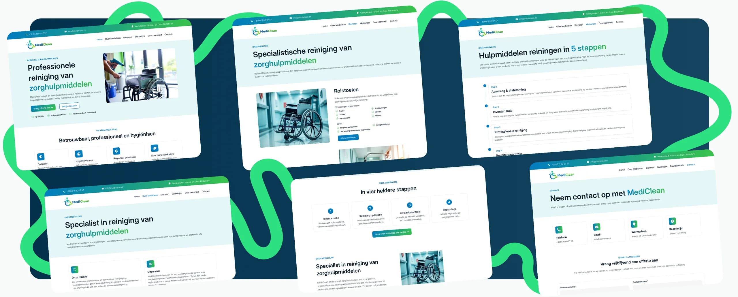 Een frisse website voor zorgreiniger MediClean