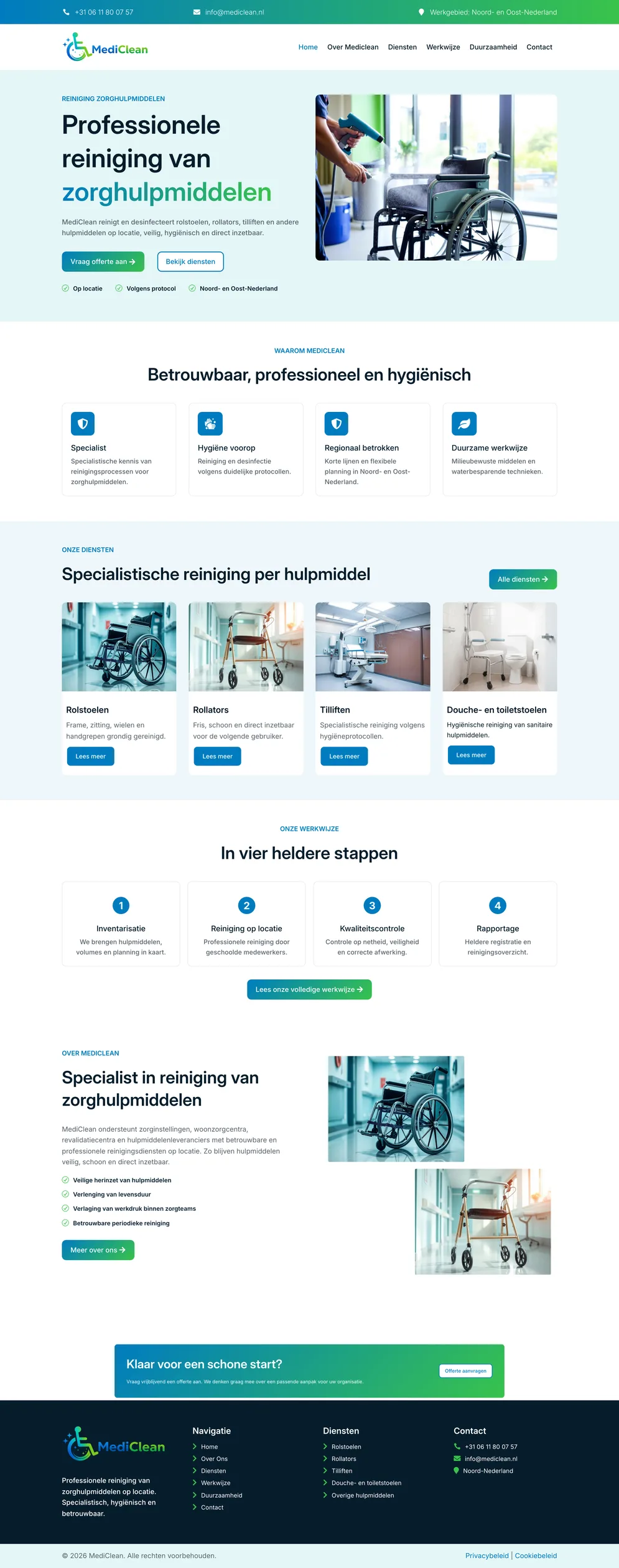 MediClean website